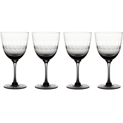 Image showing the Lens Set of 4 Wine Glasses, 250ml, Smoky product.