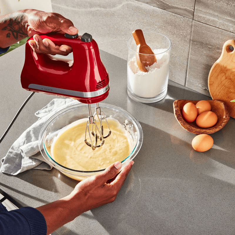6 Speed Hand Mixer Flex Edge, Empire Red