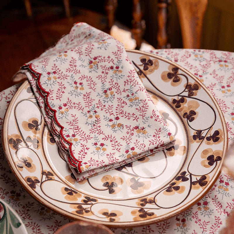Little Flowers Set of 4 Napkins, 50 x 50cm, Pink