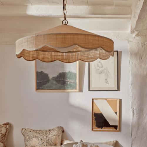 Image showing the Marina Pendant Light, H29.5cm, Raffia product.