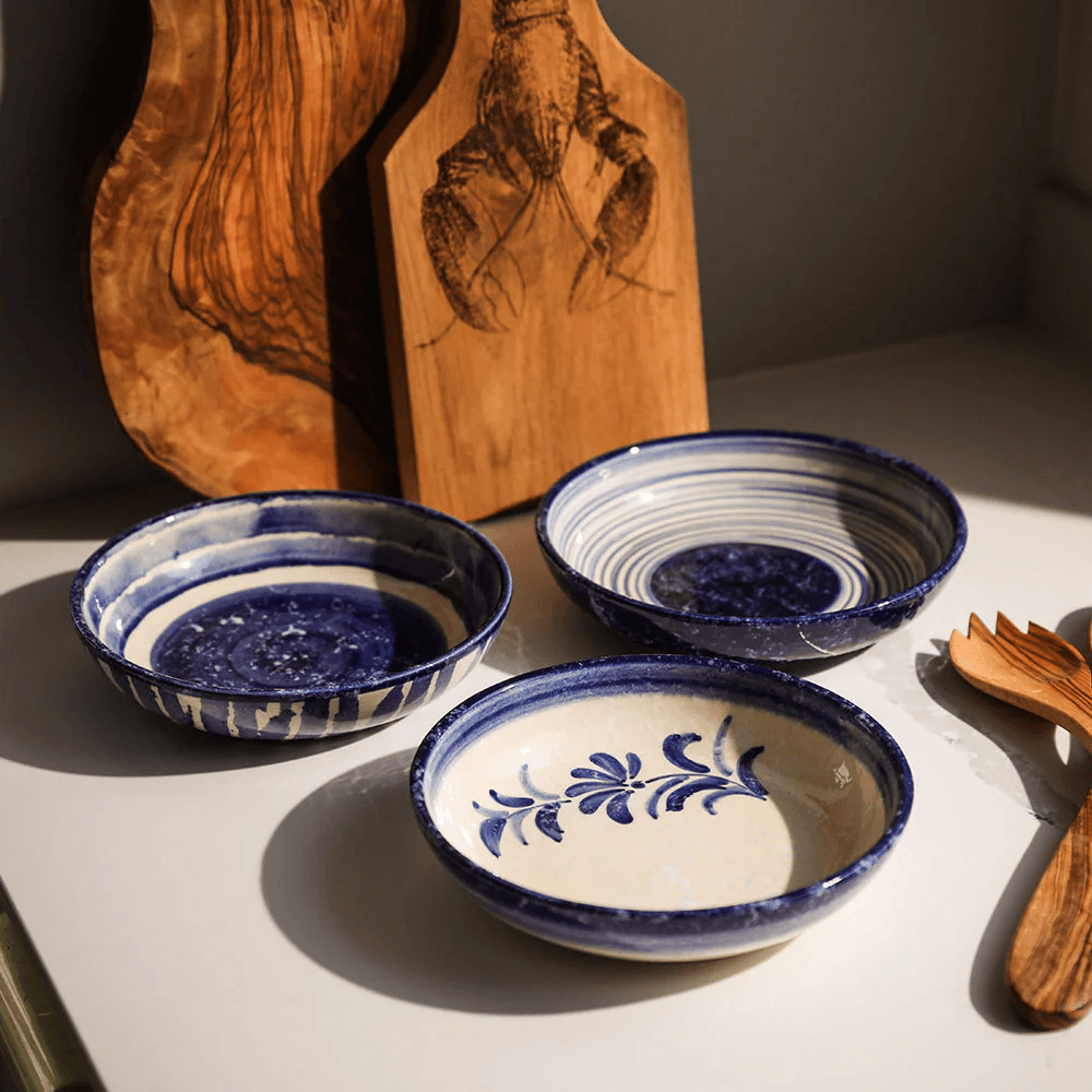 Stripe Serving Bowl