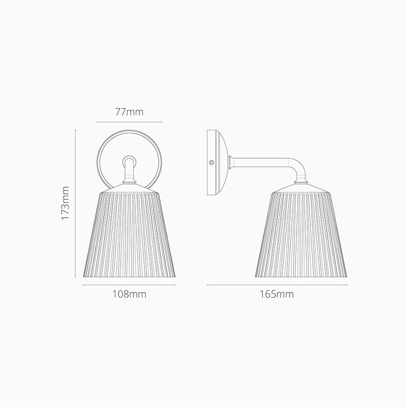 Richmond Flutted Glass Wall Light