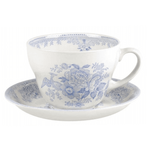 Image showing the Asiatic Pheasants Breakfast Cup, 420ml, Blue product.