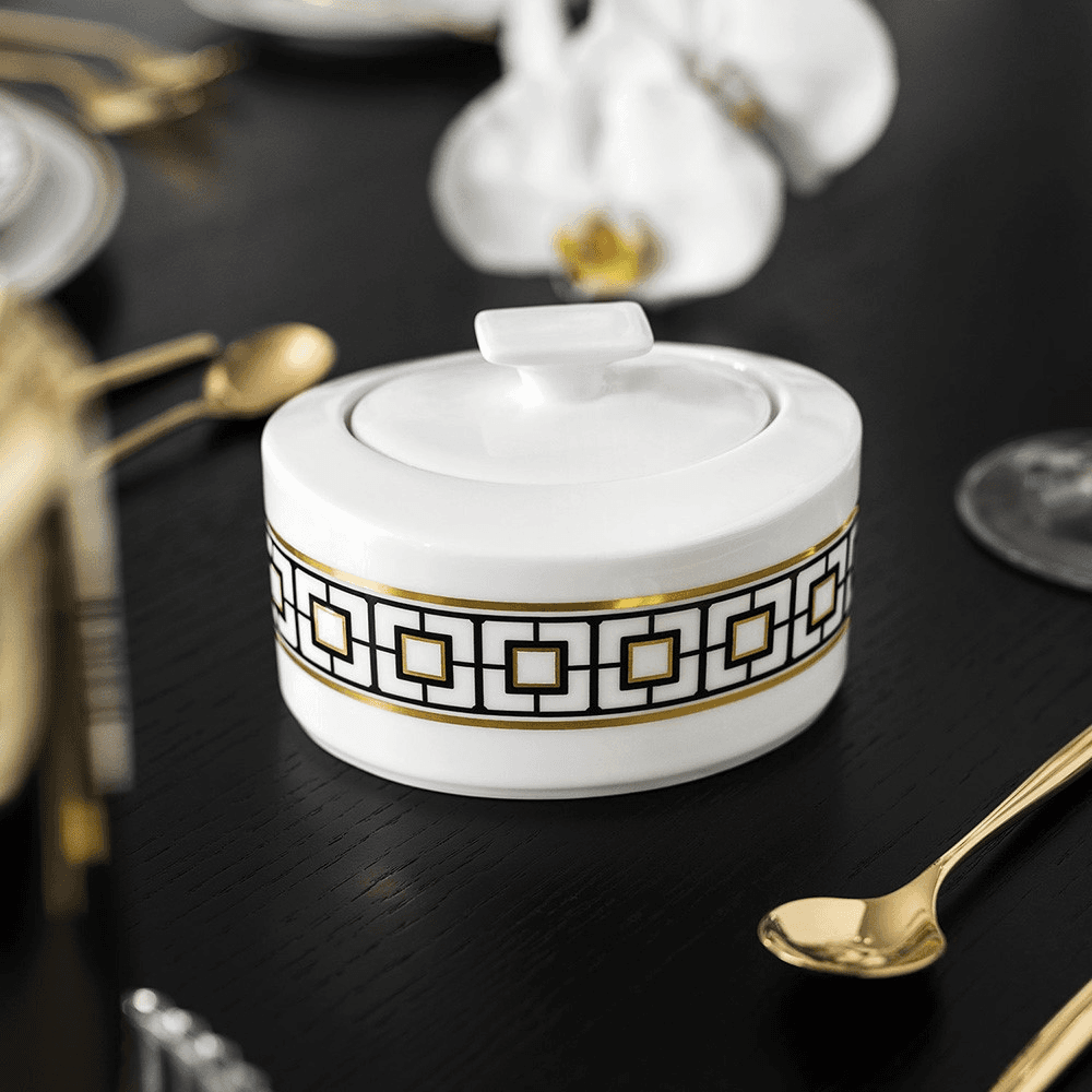MetroChic Sugar Pot, Gold/Multi