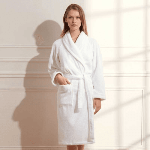 Image showing the Etoile Bath robe, medium, Blanc product.