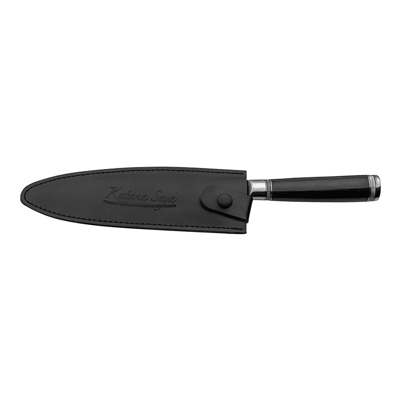 Katana Saya Pakkawood Carving Knife, 20cm Damascus Blade