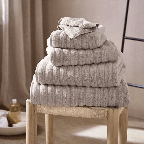 Image showing the Rib Hydrocotton Super Jumbo Bath Sheet, Oatmeal product.