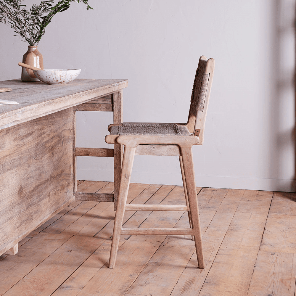 Vinay Counter Chair, Natural