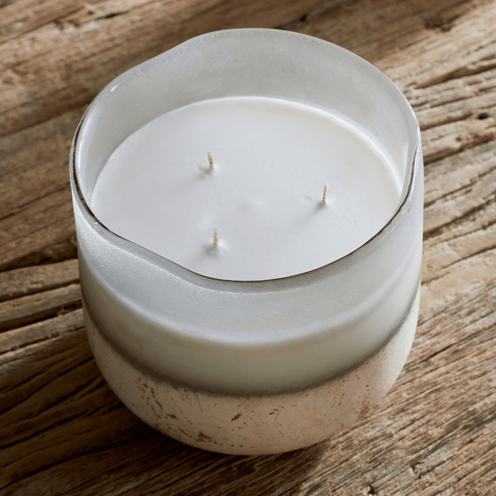 Cardamom & Amber 3 Wick Scented Candle, Aged Smoke