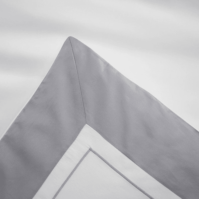 Lutece - 300 Thread Count Egyptian Cotton Sateen Standard Pillowcase, 50 x 75cm, Platine
