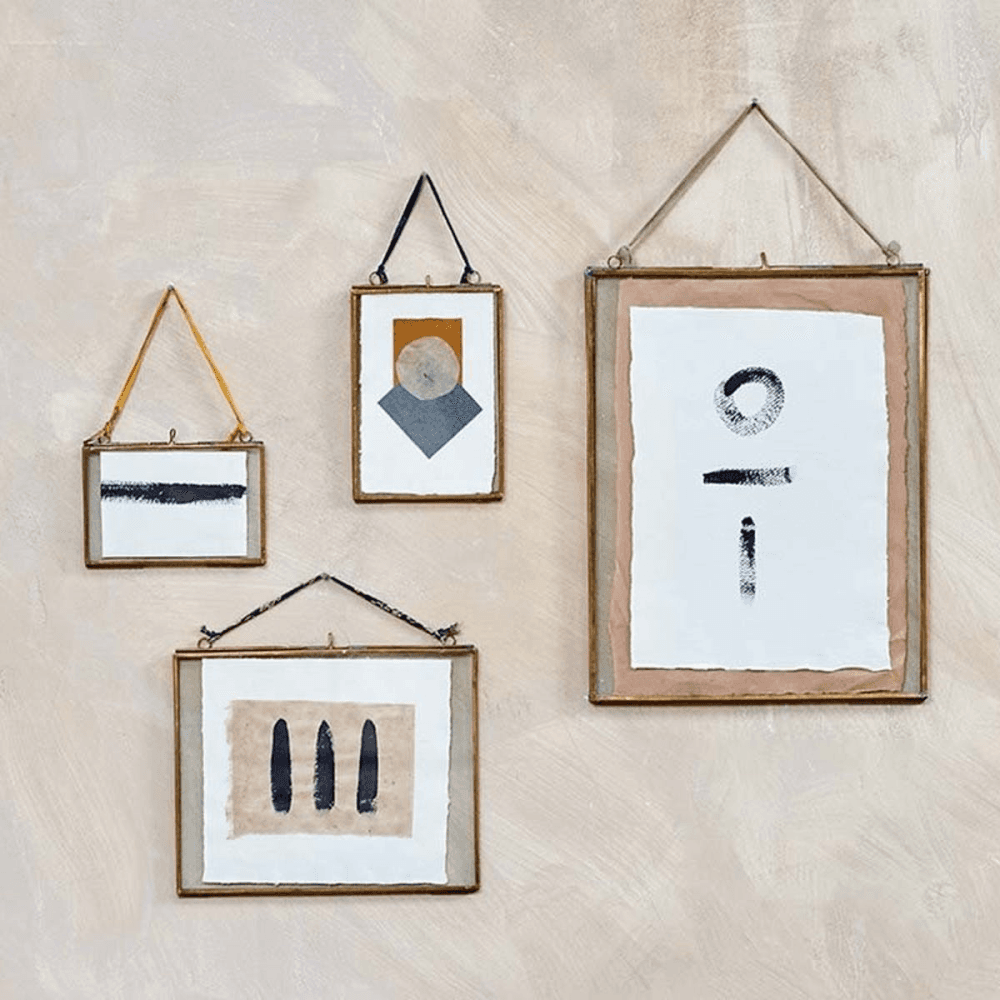 Kiko Landscape Frame, H29 x W36cm, Antique Brass
