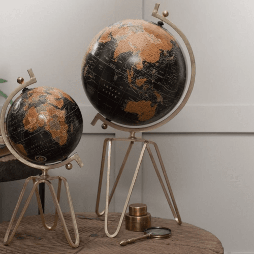Image showing the Ebu Decorative Globe, D32cm, Antique Brass product.