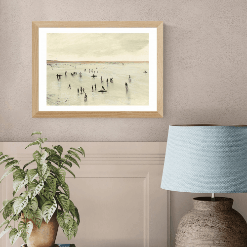 Image showing the Dan Hobday Croyde Print, Oak product.