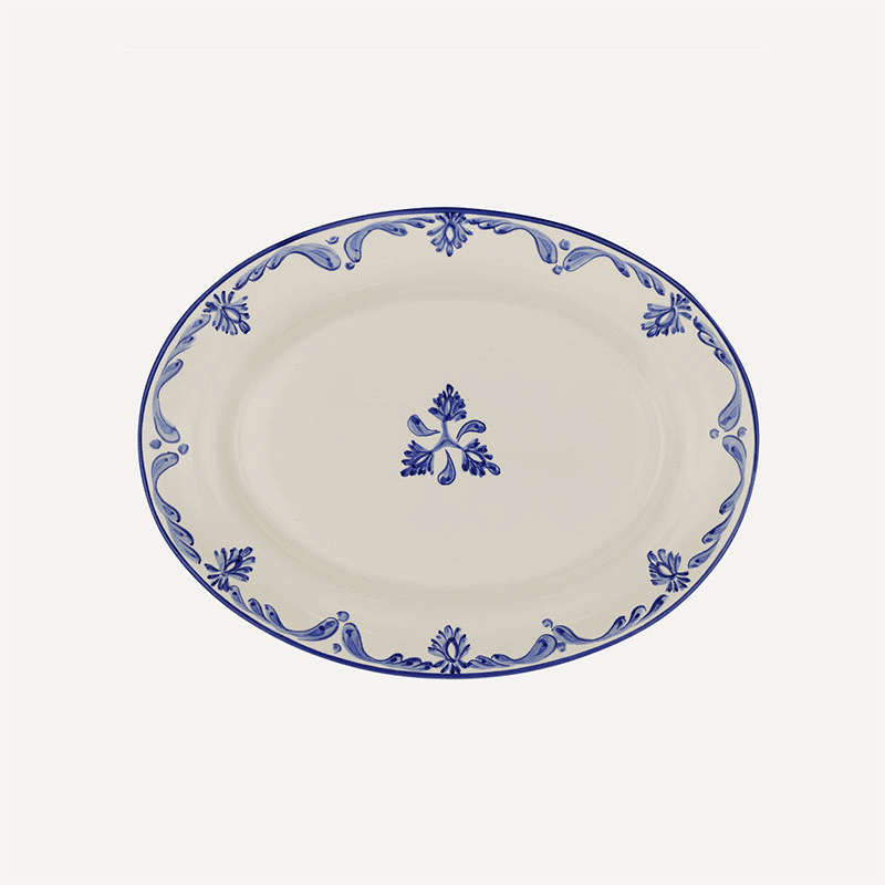 Eleanor Platter, 46x 35cm, Blue