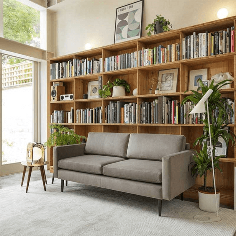 Model 01 2 Seater Velvet Sofa, Elephant