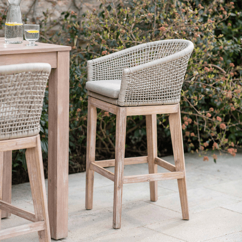 Image showing the Lynton Set of 2 Bar Stools, Grey product.