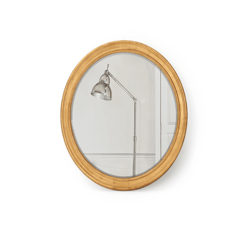 Image showing the Fleming Round Mirror, Gold product.