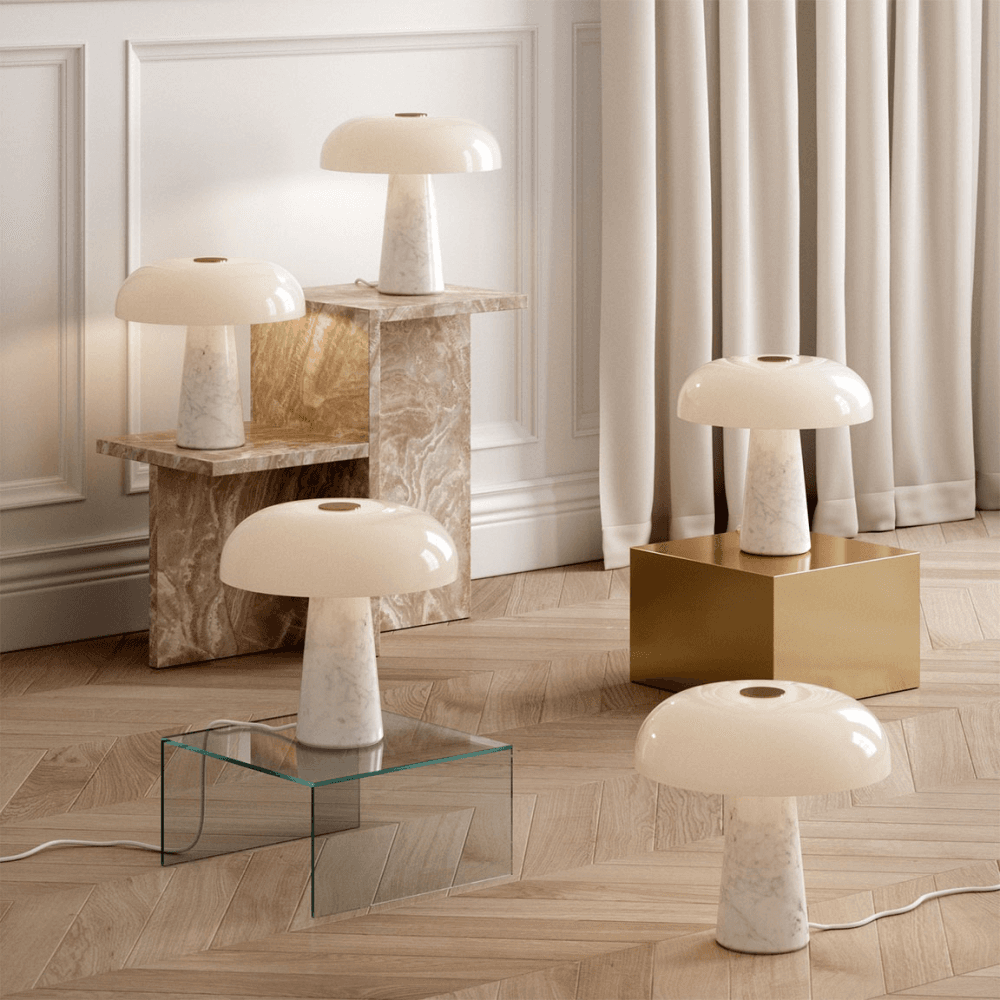 Glossy Table Lamp, Opal white