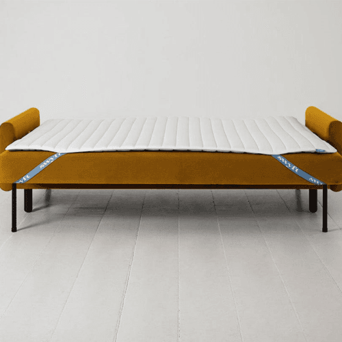 Image showing the Model 04 3 Seater Velvet Sofa, Mustard product.