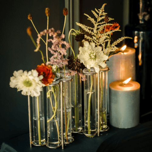 Image showing the W-Shape Test Tube Vase, Glass product.