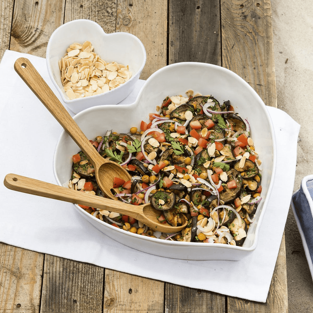 Porto Heart Stoneware Oven Dish, White
