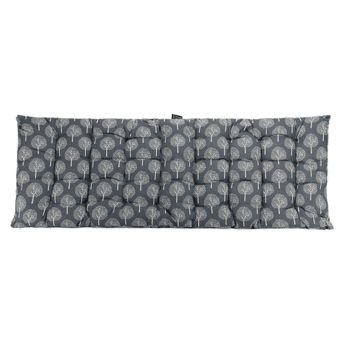 Image showing the Tree Bench Seat Pad, 110 x 40cm, Blue Linen product.