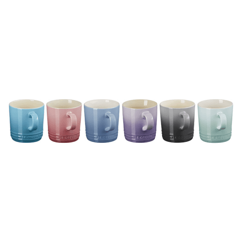Image showing the Stoneware Set of 6 Mugs, Pastels product.