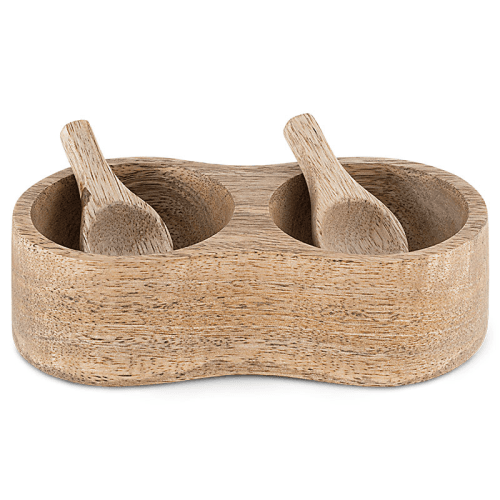 Image showing the Milaku Salt & Pepper Server, Mango Wood product.