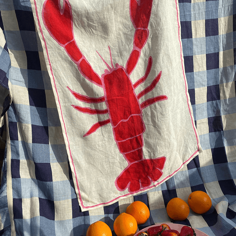 Lobster Tea Towel, Red