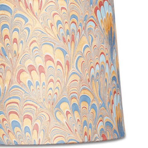 Image showing the Tall Tapered Shade, Golden Piave Hand Marbled Paper product.