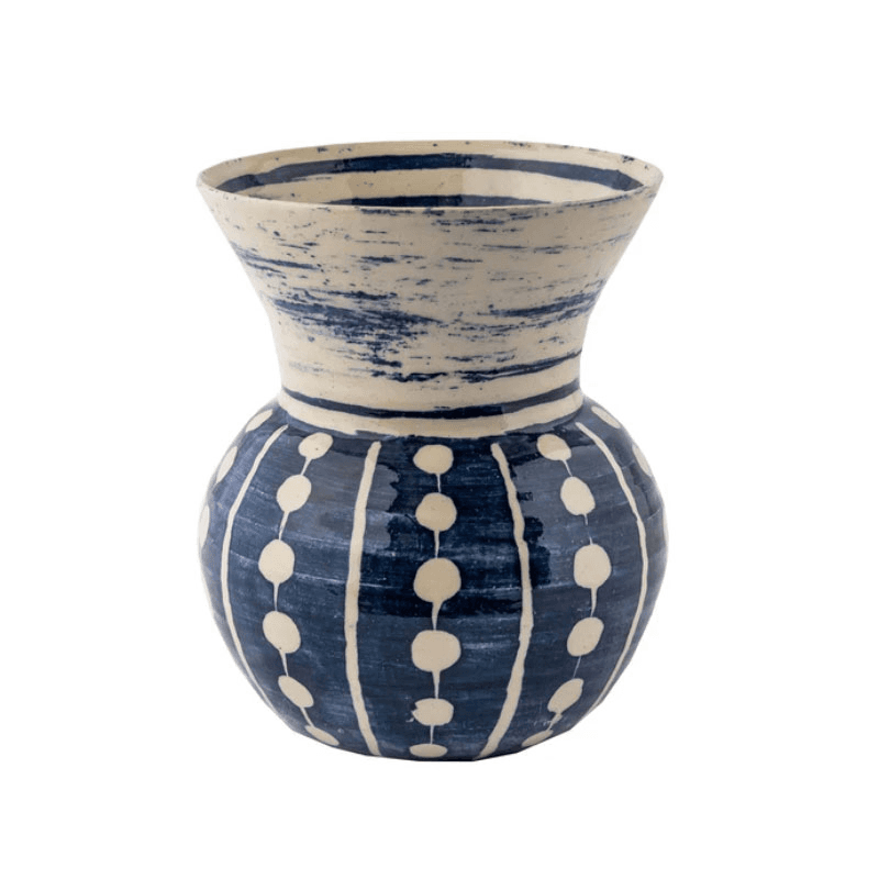 Dot Double Layer Vase, H25cm, Indigo