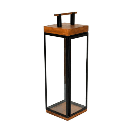 Image showing the Grace Lantern, 58 cm, Black/Brown product.