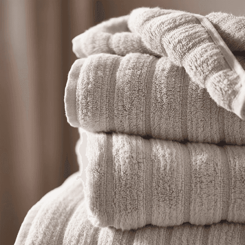 Image showing the Rib Hydrocotton Bath Towel, Oatmeal product.