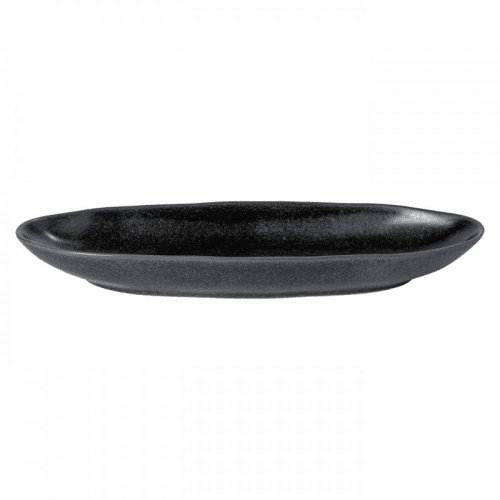Image showing the Livia Oval Platter, D33cm, Matte Black product.