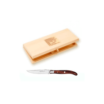 Image showing the Claude Dozorme- Box of 4 Steak Knives, Rosewood product.