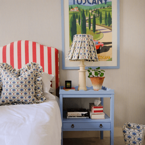 Image showing the Palm Grove Linen Frilly Cushion product.