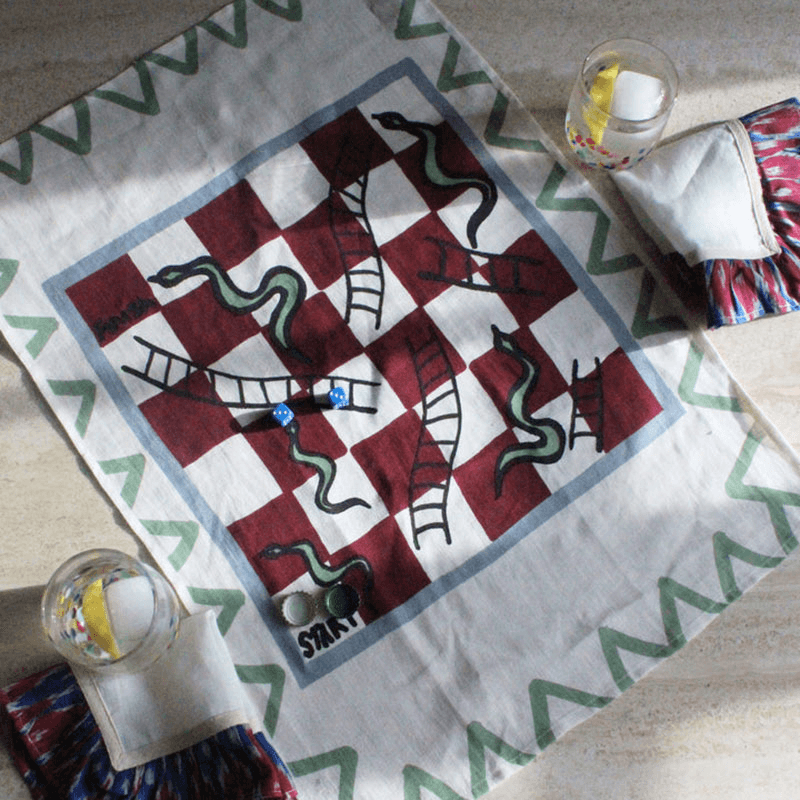 Snakes & Ladders Teatowel, 50 x 70 cm