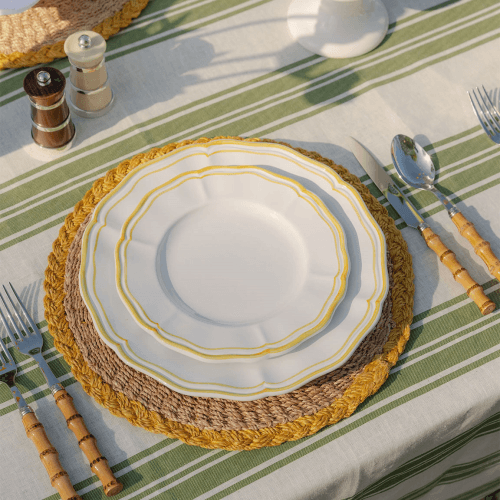 Image showing the Zita Set of 4 Dinner Plates, D28cm, Citrus Yellow product.