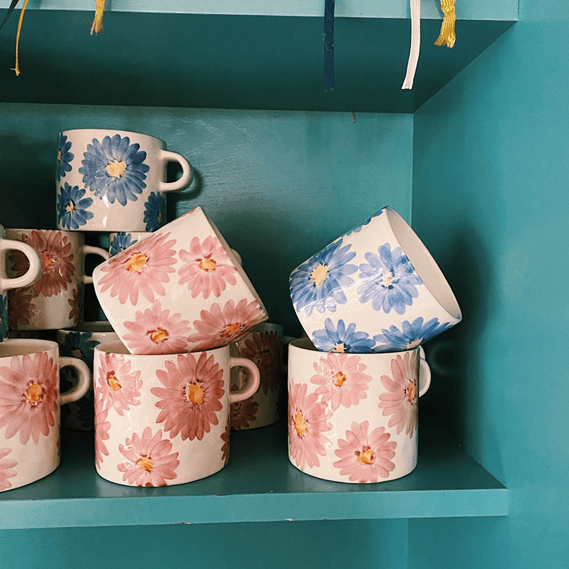 Cherished Moments Set of 2 Mugs, 500ml, Blue & Pink