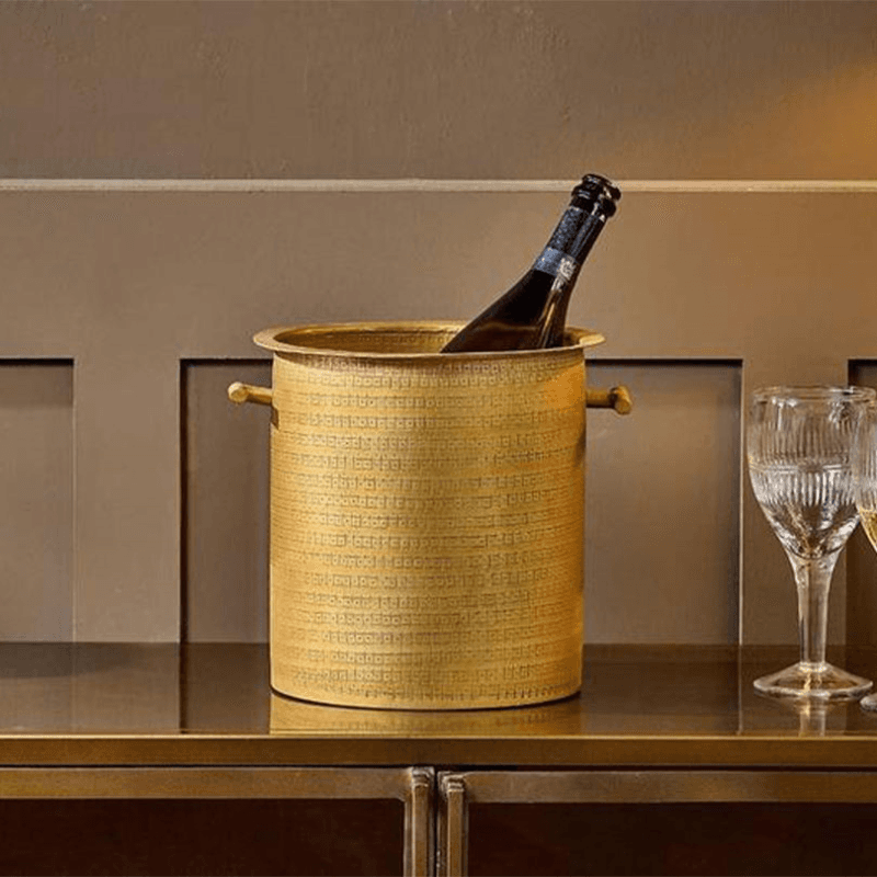 Nalgora Wine Cooler, Antique Brass