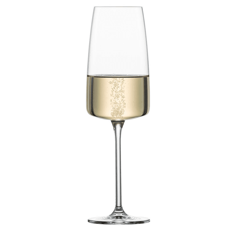 Vivid Senses Set of 2 Crystal Champagne Glasses, 388ml, Clear