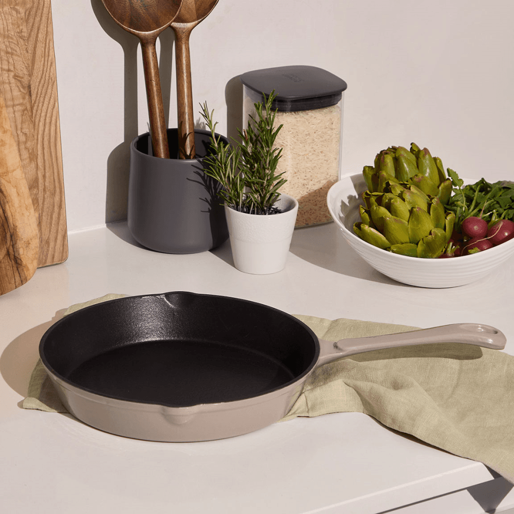 Cast Iron Frying Pan, Cashmere