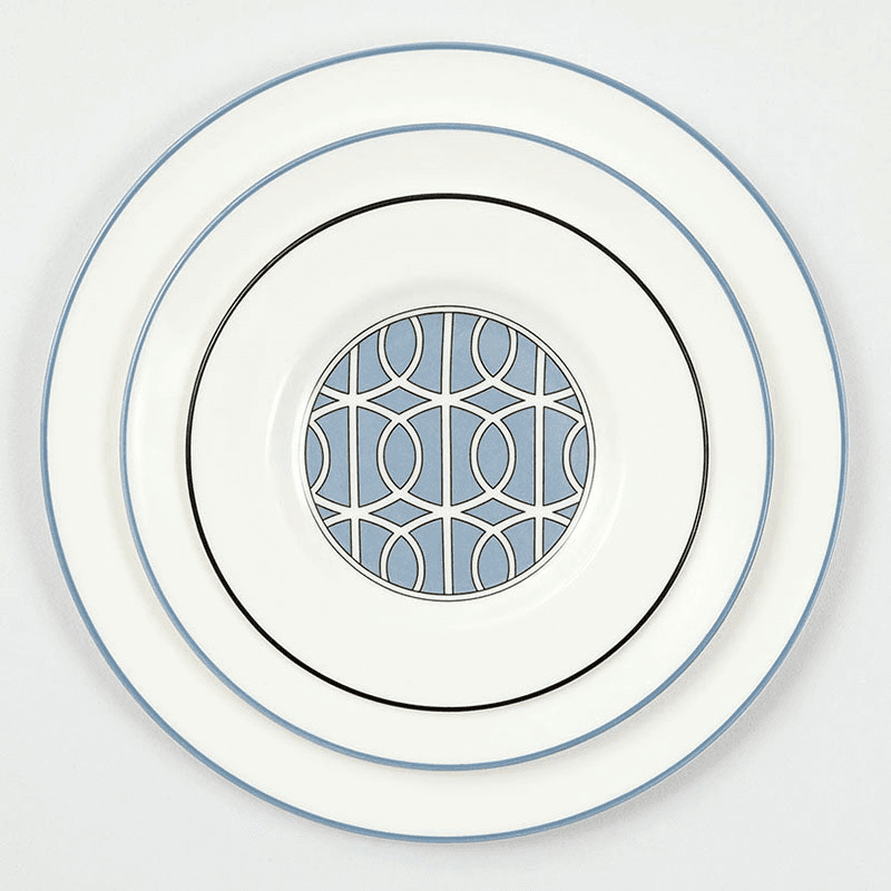 Dinner Plate, D26cm, Cornflower Blue Rim