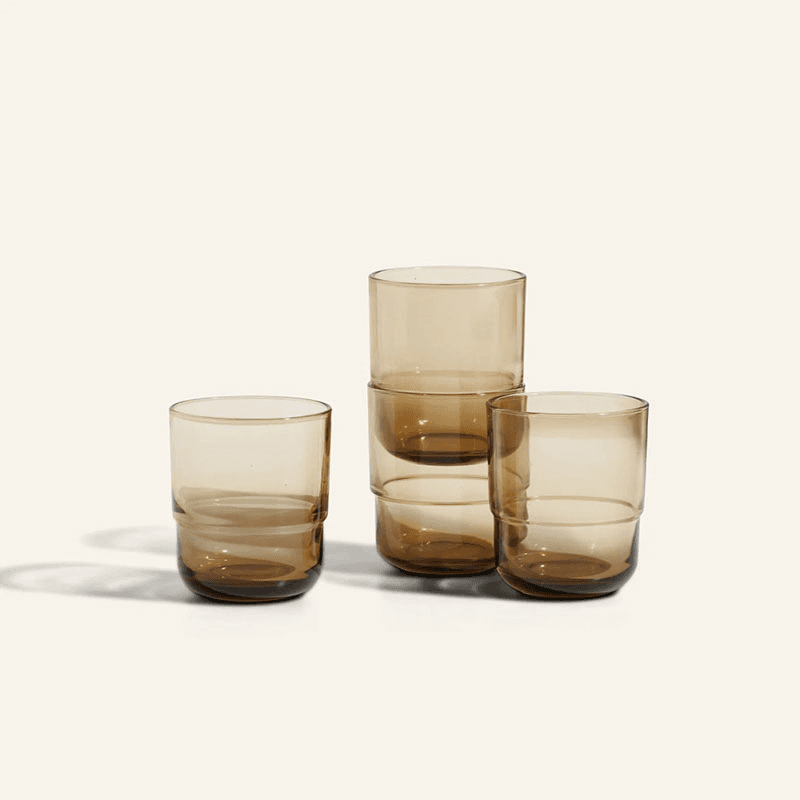 Short Night & Day Set of 4 Glasses, 350ml, Dusk