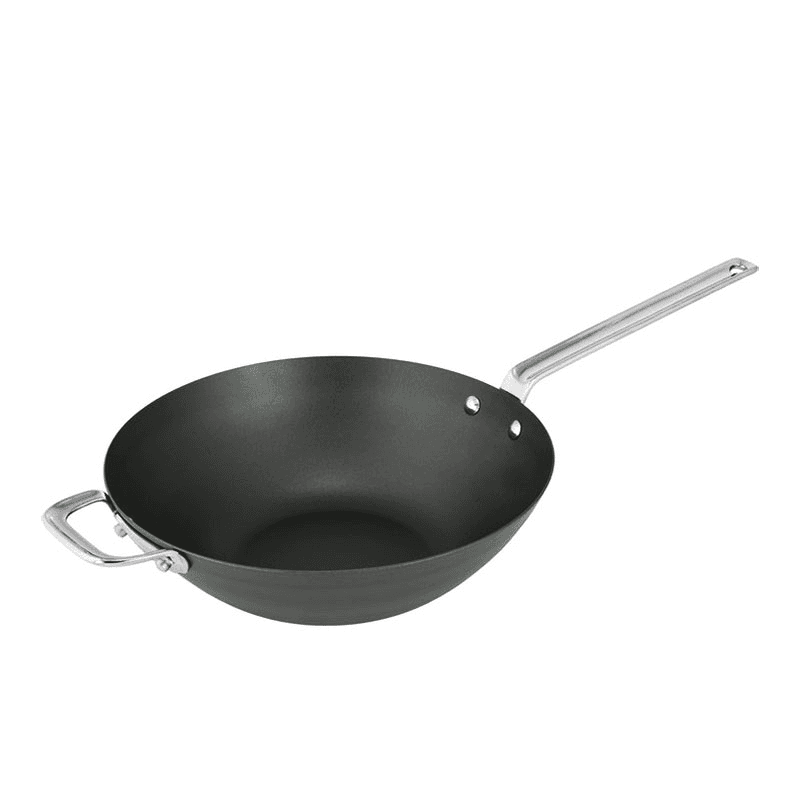 Iron Wok In Sleeve, 30cm, Black