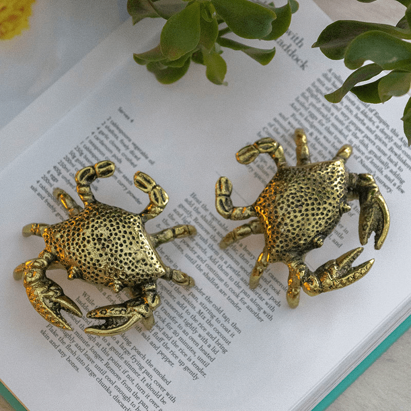 Crab Salt and Pepper Set, L10 x W9cm, Gold