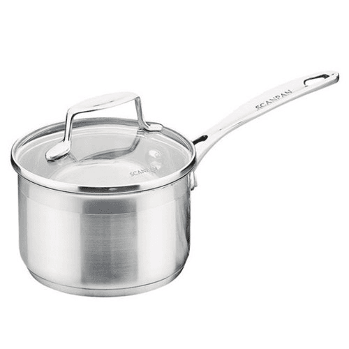 Image showing the Impact Saucepan with glass lid, 18cm, Stainless Steel product.