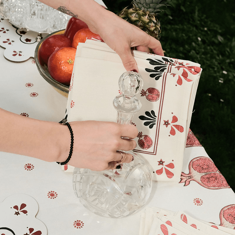 Bell Hutley Napkin, 45cm x 45cm, Pomegranate