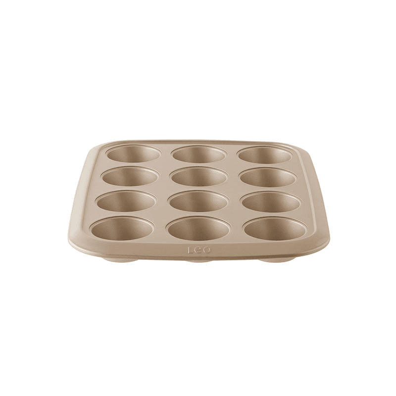 Leo Balance 12 Cup Cupcake Pan, Carbon Steel