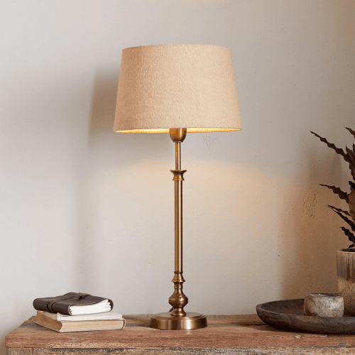 Image showing the Ehadi Table Lamp, Antique Brass product.